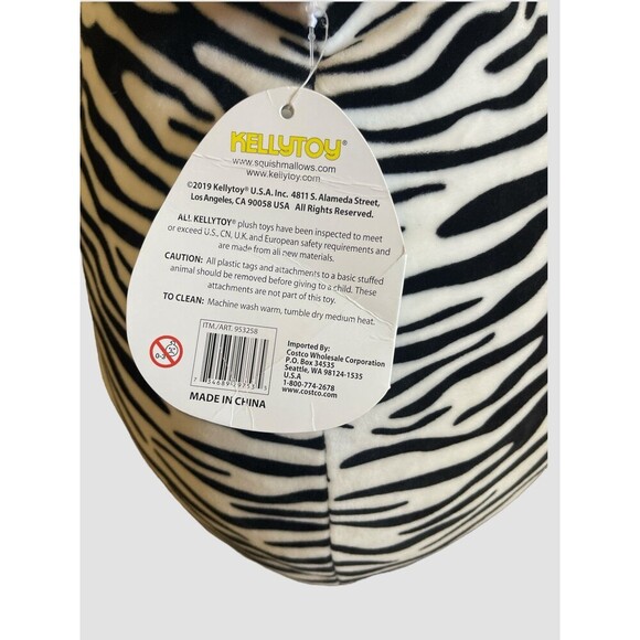 Kellytoy Squishmallow Large 18” Tracey Zebra Plush 2019 Pink Mane NWT - Picture 4 of 9
